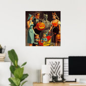 Poster Illustration d'Halloween vintage (Bureau à domicile)