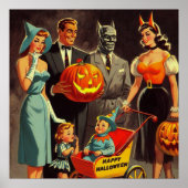 Poster Illustration d'Halloween vintage (Devant)