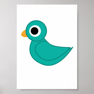 Poster Illustration d'oiseau