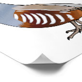 Poster Illustration d'oiseau de caille de montagne (Coin)