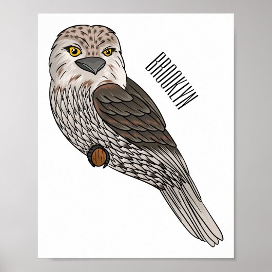 Poster Illustration d'oiseau de Tawny frogmouth (Devant)