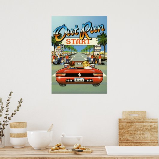 Poster Illustration d'Outrun (Cuisine)