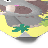 Poster Illustration drôle de mammouth laineux (Coin)