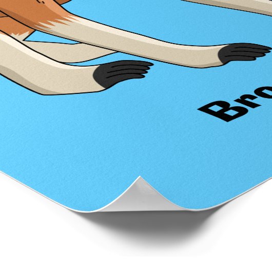 Poster Illustration drôle de singe proboscis (Coin)