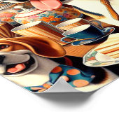Poster Illustration du Beagle rétro (Coin)