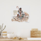 Poster Illustration du berger qui trouve son mouton perdu (Cuisine)