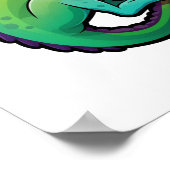 Poster Illustration du caméléon de dessin (Coin)