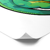 Poster Illustration du caméléon de dessin (Coin)