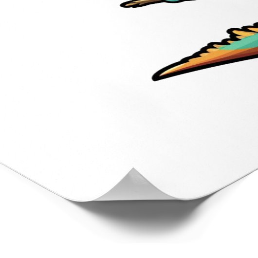 Poster Illustration du caméléon de dessin (Coin)