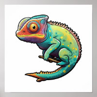 Illustration du caméléon de dessin
