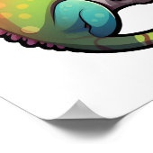 Poster Illustration du caméléon de dessin (Coin)