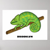 Poster Illustration du caméléon de la parson (Devant)