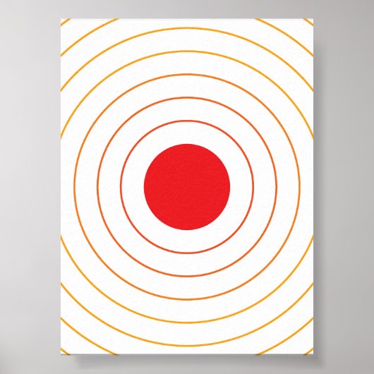 Poster Illustration du cercle rouge ondulé - Abs minimali (Devant)