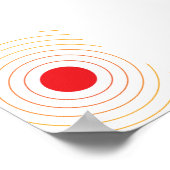 Poster Illustration du cercle rouge ondulé - Abs minimali (Coin)