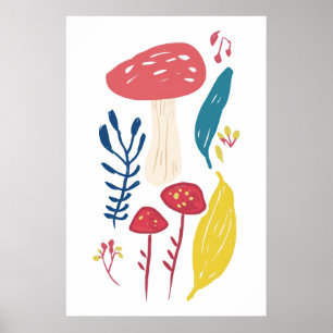 Poster Illustration du champignon mou