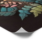 Poster Illustration du champignon psychédélique rétro col (Coin)