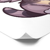 Poster Illustration du chat de dessin (Coin)