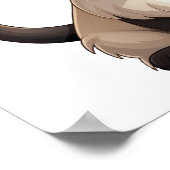 Poster Illustration du chat de dessin (Coin)