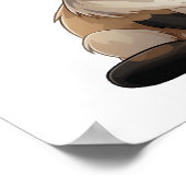 Poster Illustration du chat de dessin (Coin)
