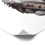 Poster Illustration du chat de dessin (Coin)