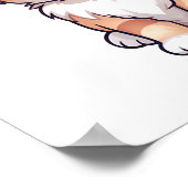 Poster Illustration du chat de dessin (Coin)