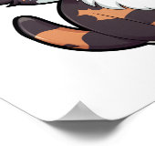 Poster Illustration du chat de dessin (Coin)