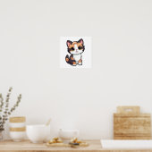 Poster Illustration du chat de dessin (Cuisine)