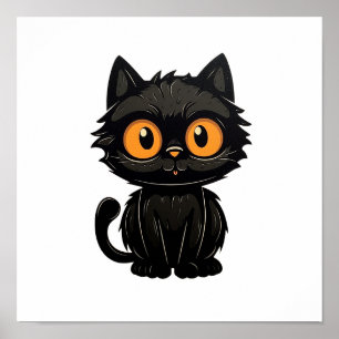 Poster Illustration du chat de dessin