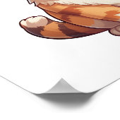 Poster Illustration du chat de dessin (Coin)