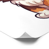 Poster Illustration du chat de dessin (Coin)