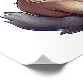 Poster Illustration du chat de dessin (Coin)