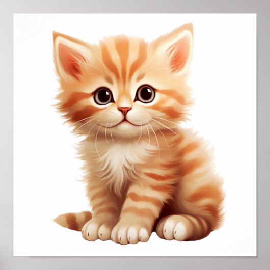 Poster Illustration du chat de dessin (Devant)