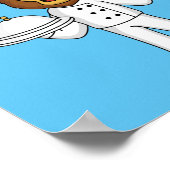 Poster Illustration du chef mignon lion (Coin)