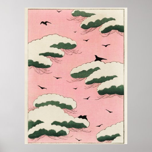Poster Illustration du ciel rose de Bijutsu Sekai (Devant)
