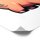 Poster Illustration du cochon de dessin (Coin)