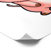 Poster Illustration du cochon de dessin (Coin)