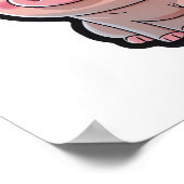 Poster Illustration du cochon de dessin (Coin)
