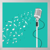 Poster Illustration du Cool du microphone (Devant)