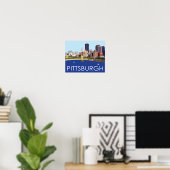 Poster Illustration du cool Pittsburgh Skyline Computer (Bureau à domicile)