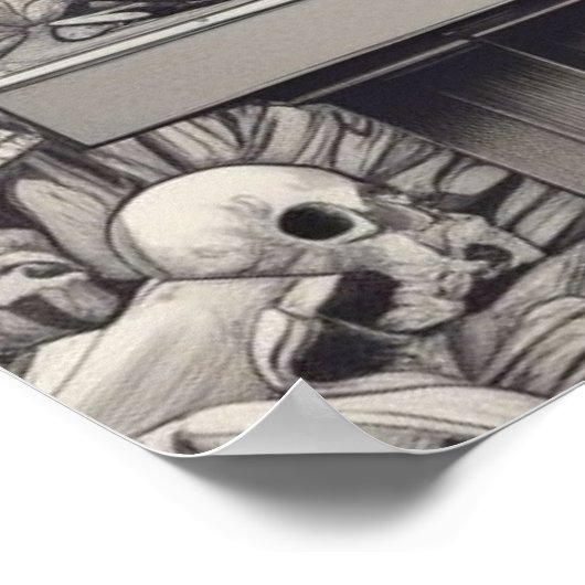 Poster Illustration du crâne (Coin)