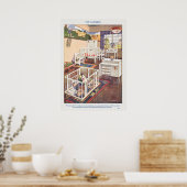 Poster Illustration du Design d'intérieur vintage (Cuisine)