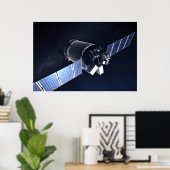 Poster Illustration Du Dragon Xl Spacecraft. (Bureau à domicile)