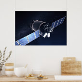 Poster Illustration Du Dragon Xl Spacecraft. (Cuisine)