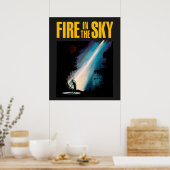 Poster Illustration du feu dans le ciel (Cuisine)