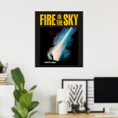 Poster Illustration du feu dans le ciel (Bureau à domicile)