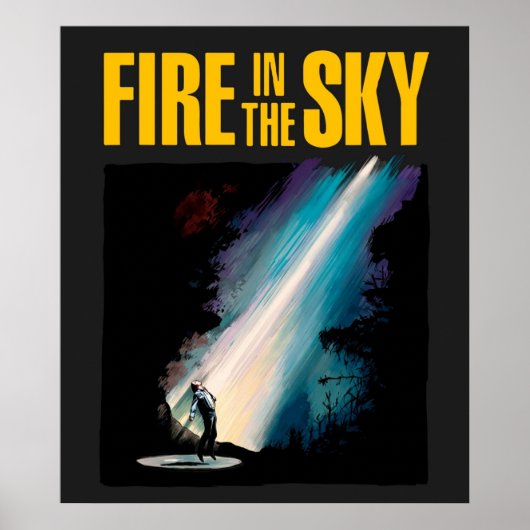 Poster Illustration du feu dans le ciel (Devant)