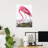 Poster Illustration du Flamant rose vintage (Bureau à domicile)