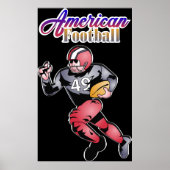 Poster Illustration du football américain (Devant)
