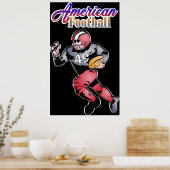 Poster Illustration du football américain (Cuisine)