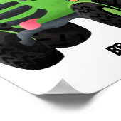 Poster Illustration du joli joyeux tracteur agricole vert (Coin)